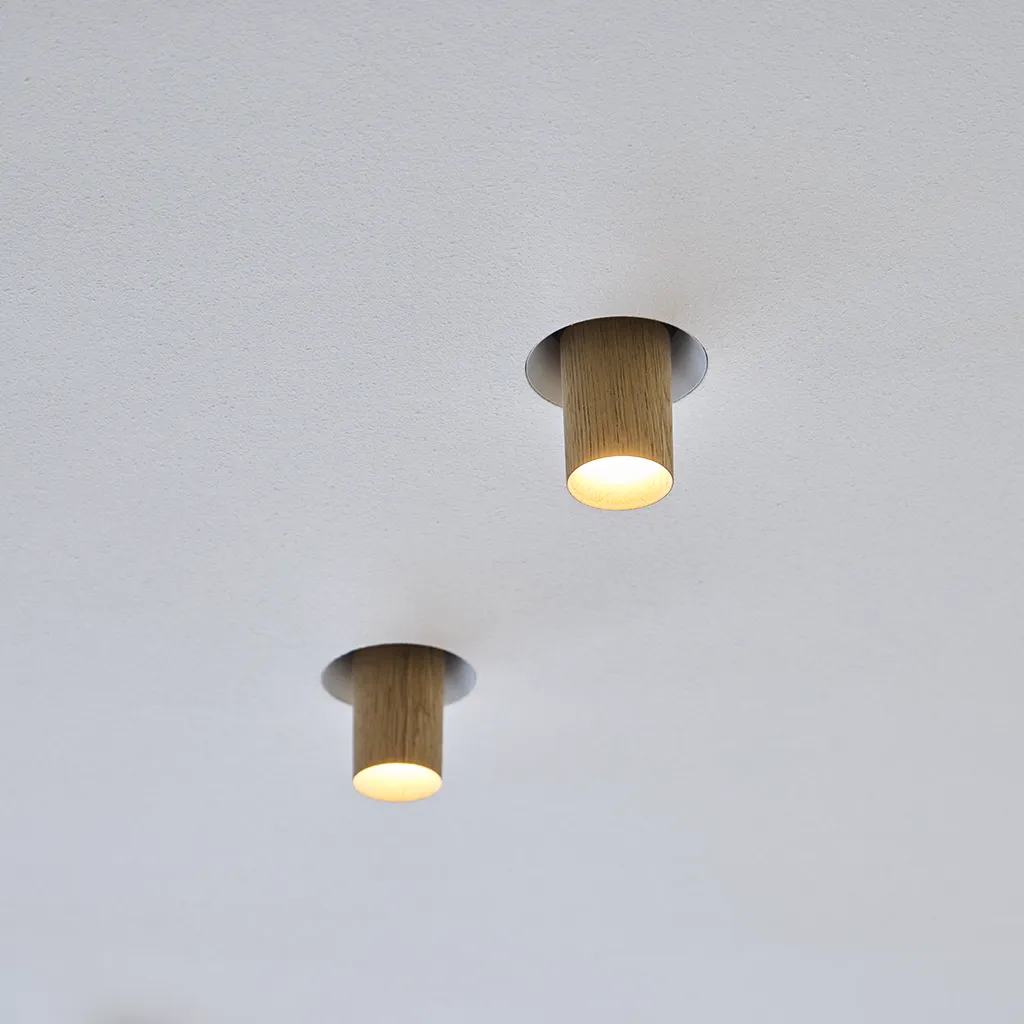 Spotlights integrated into an acoustic ceiling in a functionalist villa in Zealand, Hz Basic 001